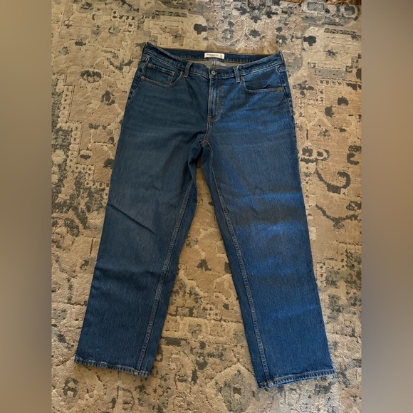 Abercrombie & Fitch straight mid rise Jeans classic blue - Picture 3 of 4